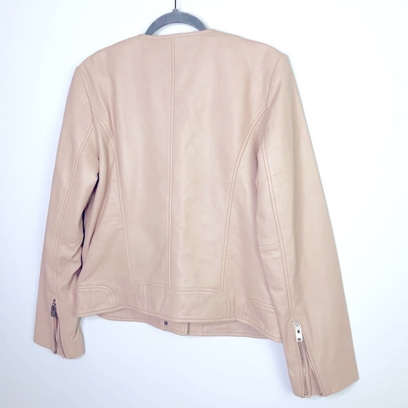 LUCKY brand pink leather Moto jacket - Picture 6 of 9
